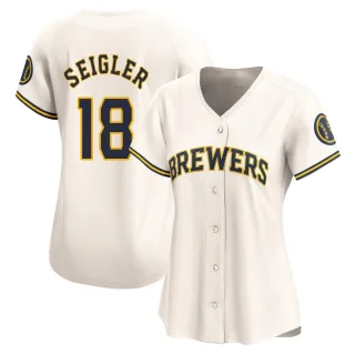 Limited Women's Anthony Seigler Milwaukee Brewers Home Jersey - Cream
