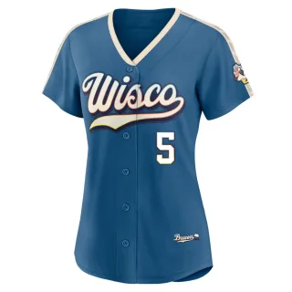 Limited Women's Bj Surhoff Milwaukee Brewers Mineral 2026 City Connect Stadium Jersey - Blue