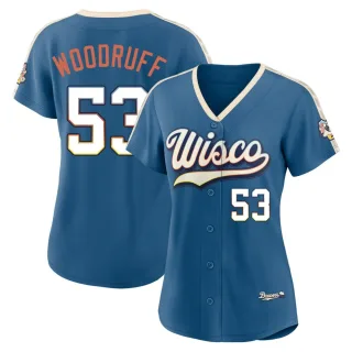Limited Women's Brandon Woodruff Milwaukee Brewers Mineral 2026 City Connect Stadium Jersey - Blue