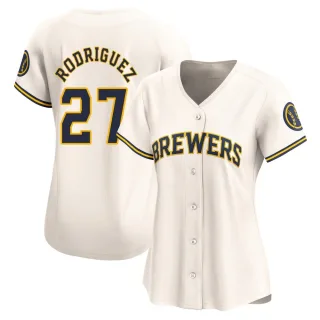 Limited Women's Carlos Rodriguez Milwaukee Brewers Home Jersey - Cream