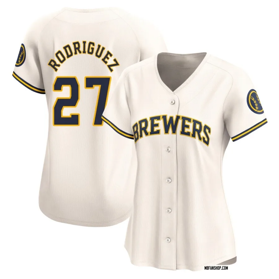 Limited Women's Carlos Rodriguez Milwaukee Brewers Home Jersey - Cream