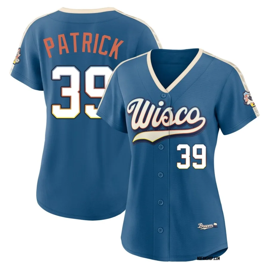 Limited Women's Chad Patrick Milwaukee Brewers Mineral 2026 City Connect Stadium Jersey - Blue