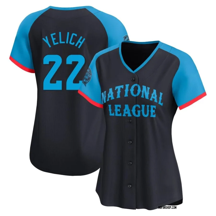 Limited Women's Christian Yelich Milwaukee Brewers National League 2024 All-Star Game Jersey - Navy
