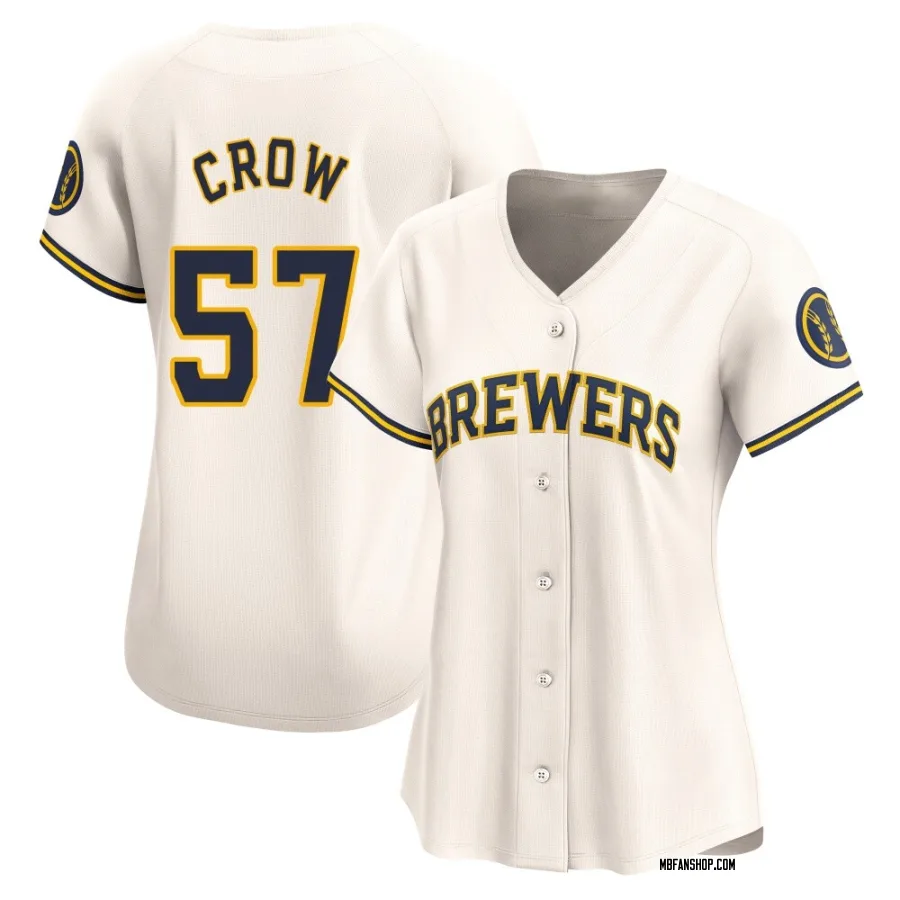 Limited Women's Coleman Crow Milwaukee Brewers Home Jersey - Cream