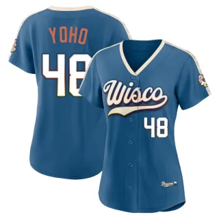 Limited Women's Craig Yoho Milwaukee Brewers Mineral 2026 City Connect Stadium Jersey - Blue