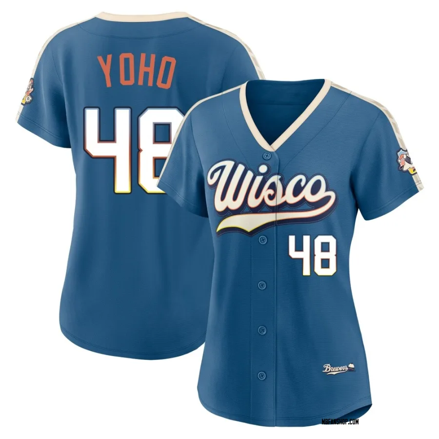 Limited Women's Craig Yoho Milwaukee Brewers Mineral 2026 City Connect Stadium Jersey - Blue