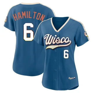 Limited Women's David Hamilton Milwaukee Brewers Mineral 2026 City Connect Stadium Jersey - Blue