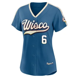 Limited Women's David Hamilton Milwaukee Brewers Mineral 2026 City Connect Stadium Jersey - Blue