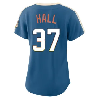 Limited Women's DL Hall Milwaukee Brewers Mineral 2026 City Connect Stadium Jersey - Blue