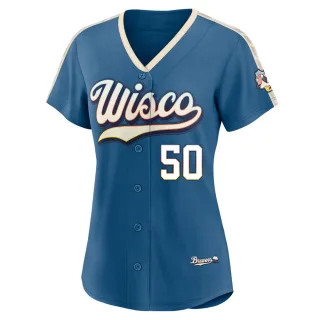 Limited Women's Easton McGee Milwaukee Brewers Mineral 2026 City Connect Stadium Jersey - Blue
