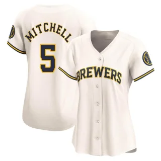 Limited Women's Garrett Mitchell Milwaukee Brewers Home Jersey - Cream
