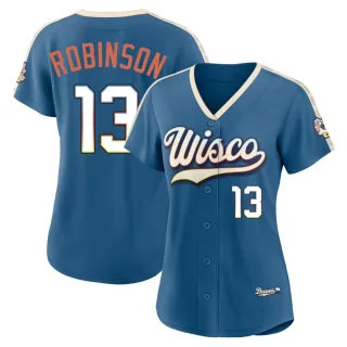 Limited Women's Glenn Robinson Milwaukee Brewers Mineral 2026 City Connect Stadium Jersey - Blue