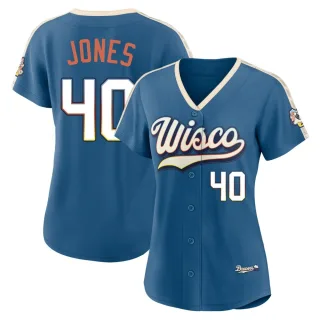 Limited Women's Greg Jones Milwaukee Brewers Mineral 2026 City Connect Stadium Jersey - Blue