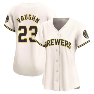 Limited Women's Greg Vaughn Milwaukee Brewers Home Jersey - Cream