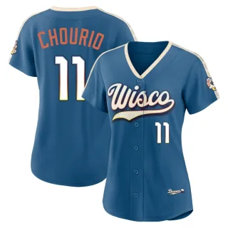 Limited Women's Jackson Chourio Milwaukee Brewers Mineral 2026 City Connect Stadium Jersey - Blue