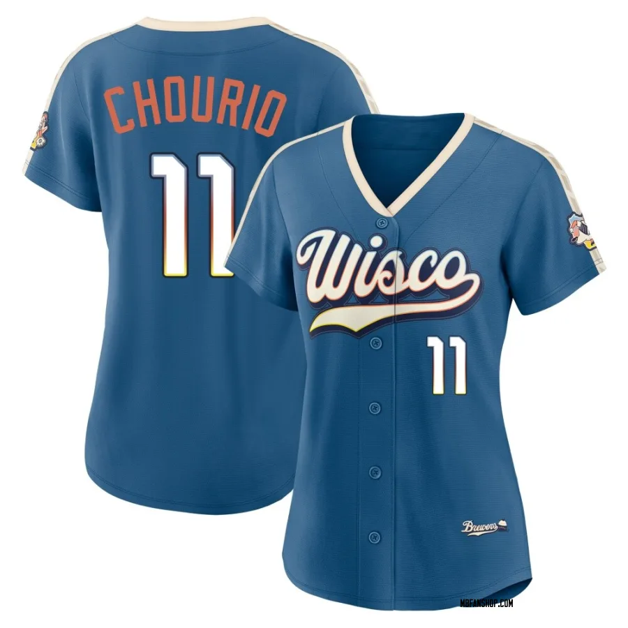 Limited Women's Jackson Chourio Milwaukee Brewers Mineral 2026 City Connect Stadium Jersey - Blue