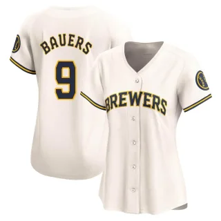 Limited Women's Jake Bauers Milwaukee Brewers Home Jersey - Cream