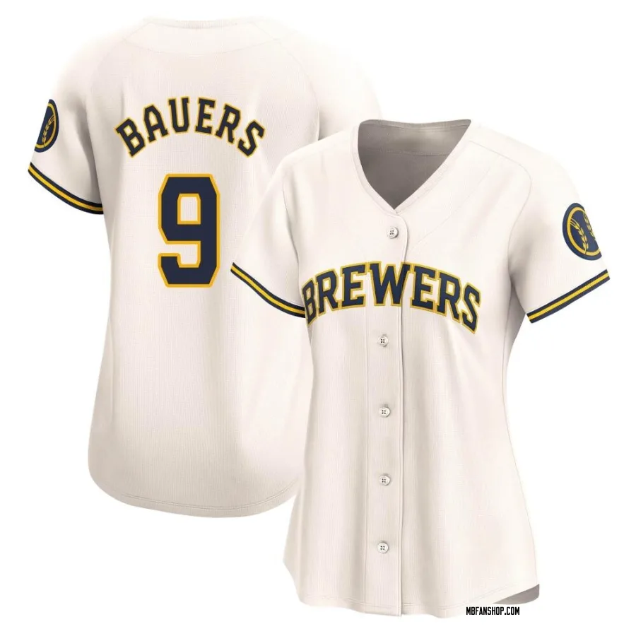 Limited Women's Jake Bauers Milwaukee Brewers Home Jersey - Cream