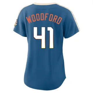 Limited Women's Jake Woodford Milwaukee Brewers Mineral 2026 City Connect Stadium Jersey - Blue