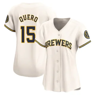 Limited Women's Jeferson Quero Milwaukee Brewers Home Jersey - Cream