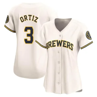 Limited Women's Joey Ortiz Milwaukee Brewers Home Jersey - Cream