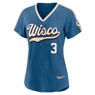 Limited Women's Joey Ortiz Milwaukee Brewers Mineral 2026 City Connect Stadium Jersey - Blue