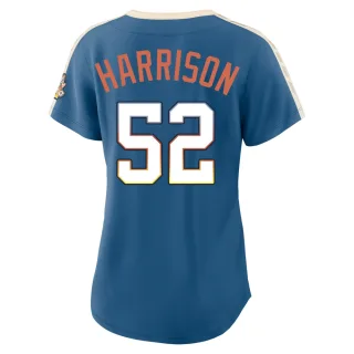 Limited Women's Kyle Harrison Milwaukee Brewers Mineral 2026 City Connect Stadium Jersey - Blue