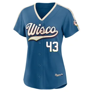 Limited Women's Logan Henderson Milwaukee Brewers Mineral 2026 City Connect Stadium Jersey - Blue