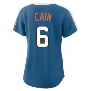 Limited Women's Lorenzo Cain Milwaukee Brewers Mineral 2026 City Connect Stadium Jersey - Blue