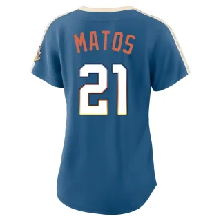 Limited Women's Luis Matos Milwaukee Brewers Mineral 2026 City Connect Stadium Jersey - Blue