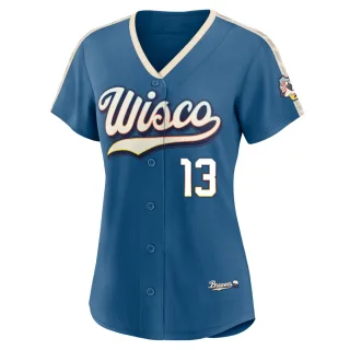 Limited Women's Luis Rengifo Milwaukee Brewers Mineral 2026 City Connect Stadium Jersey - Blue