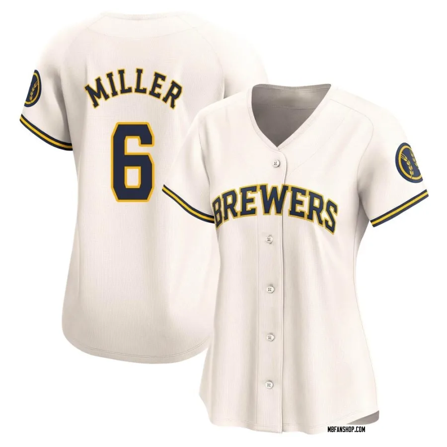 Limited Women's Owen Miller Milwaukee Brewers Home Jersey - Cream