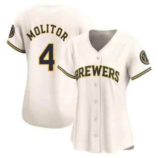 Limited Women's Paul Molitor Milwaukee Brewers Home Jersey - Cream