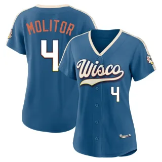 Limited Women's Paul Molitor Milwaukee Brewers Mineral 2026 City Connect Stadium Jersey - Blue