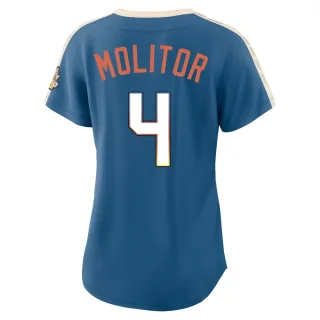 Limited Women's Paul Molitor Milwaukee Brewers Mineral 2026 City Connect Stadium Jersey - Blue
