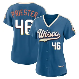 Limited Women's Quinn Priester Milwaukee Brewers Mineral 2026 City Connect Stadium Jersey - Blue