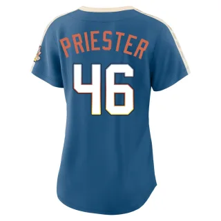 Limited Women's Quinn Priester Milwaukee Brewers Mineral 2026 City Connect Stadium Jersey - Blue