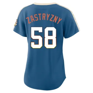 Limited Women's Rob Zastryzny Milwaukee Brewers Mineral 2026 City Connect Stadium Jersey - Blue