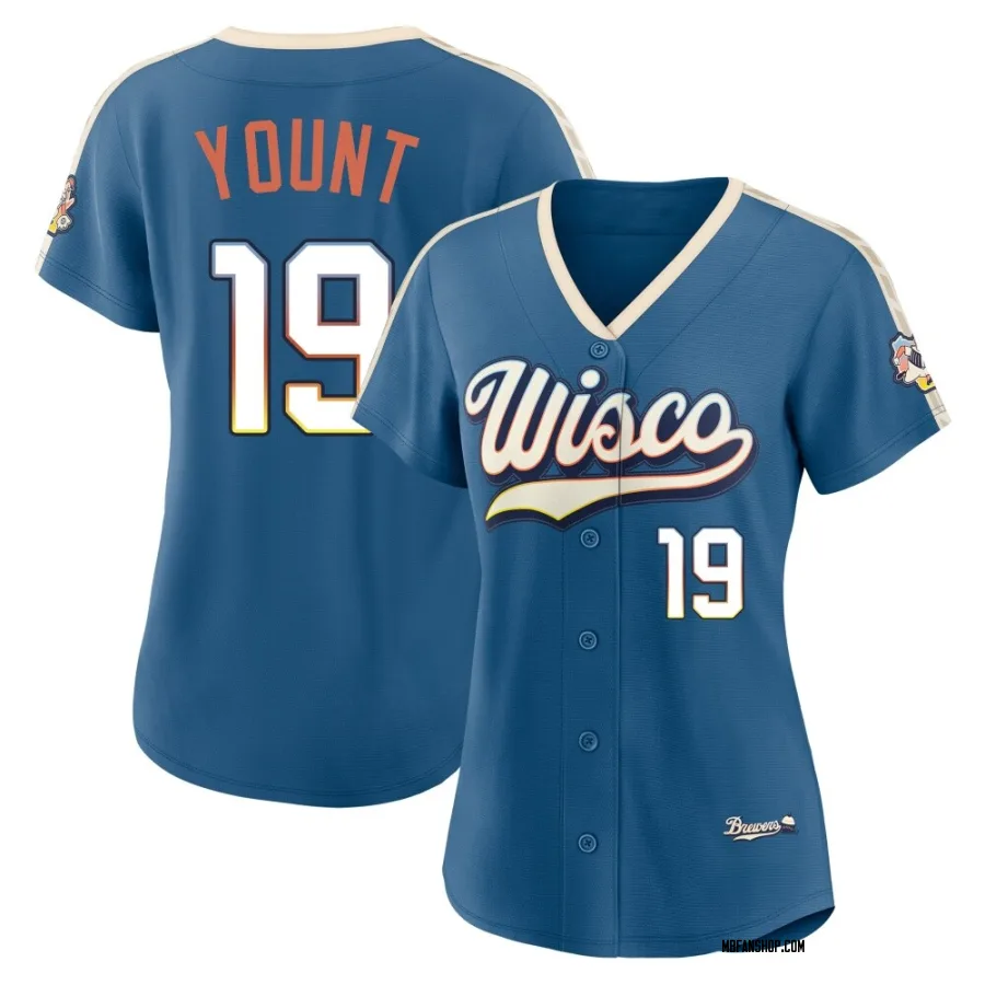 Limited Women's Robin Yount Milwaukee Brewers Mineral 2026 City Connect Stadium Jersey - Blue