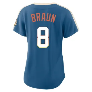 Limited Women's Ryan Braun Milwaukee Brewers Mineral 2026 City Connect Stadium Jersey - Blue