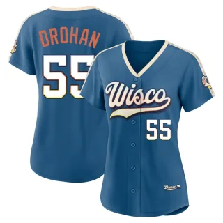Limited Women's Shane Drohan Milwaukee Brewers Mineral 2026 City Connect Stadium Jersey - Blue