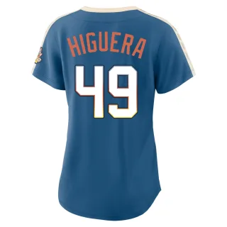 Limited Women's Teddy Higuera Milwaukee Brewers Mineral 2026 City Connect Stadium Jersey - Blue