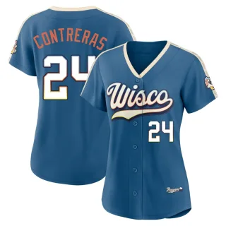 Limited Women's William Contreras Milwaukee Brewers Mineral 2026 City Connect Stadium Jersey - Blue