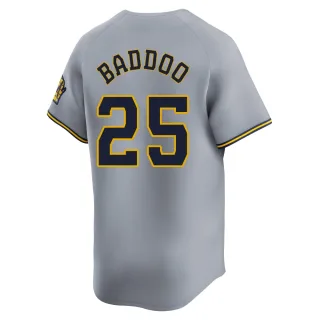 Limited Youth Akil Baddoo Milwaukee Brewers Away Jersey - Gray