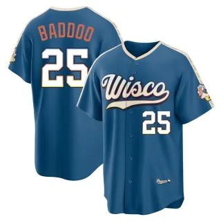 Limited Youth Akil Baddoo Milwaukee Brewers Mineral 2026 City Connect Stadium Jersey - Blue
