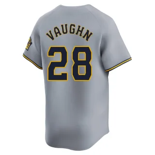 Limited Youth Andrew Vaughn Milwaukee Brewers Away Jersey - Gray
