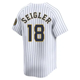Limited Youth Anthony Seigler Milwaukee Brewers Alternate Jersey - White