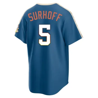 Limited Youth Bj Surhoff Milwaukee Brewers Mineral 2026 City Connect Stadium Jersey - Blue
