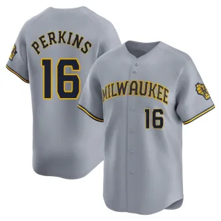 Limited Youth Blake Perkins Milwaukee Brewers Away Jersey - Gray
