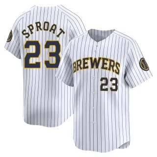 Limited Youth Brandon Sproat Milwaukee Brewers Alternate Jersey - White